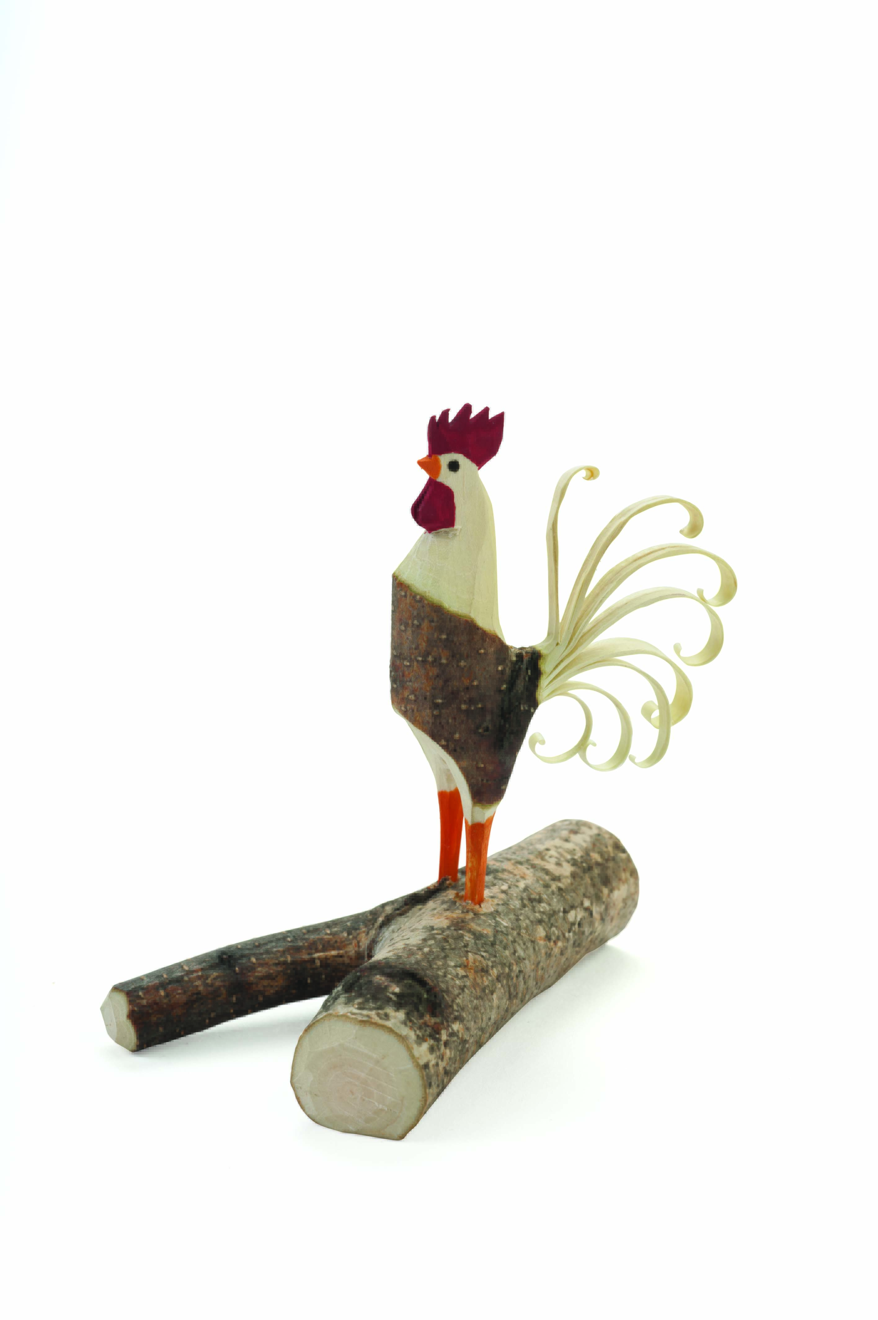 Whittling A Branch Rooster –